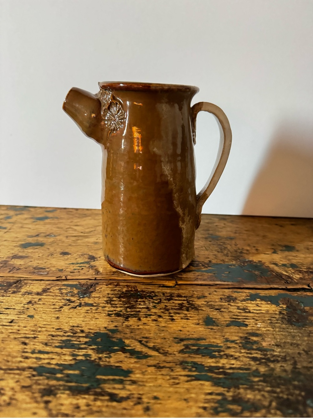 Brown Ceramic Pitcher Jug - Home Art Accent